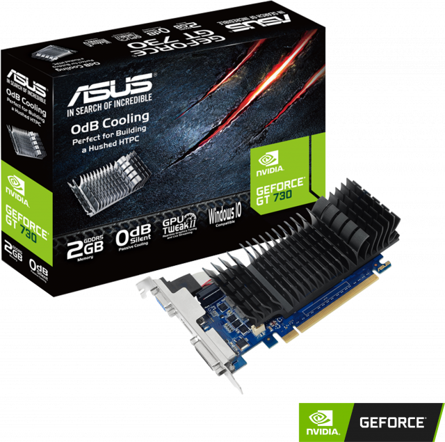 Видео карта ASUS GeForce GT 730 2GB GDDR5, Low Profile