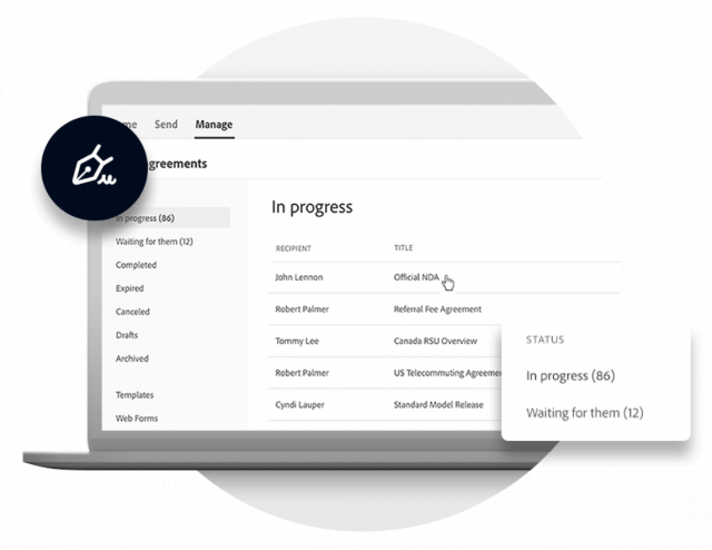 Софтуер Adobe Sign for business, Other, EU English, Subscription New