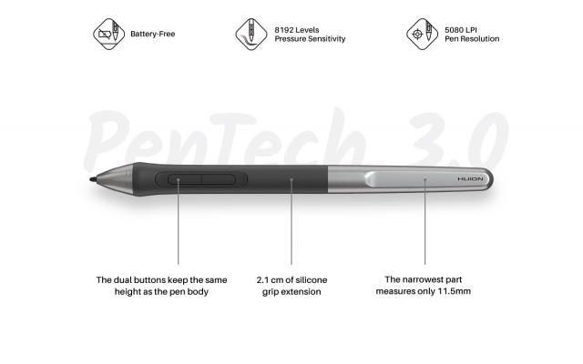 Графичен дисплей таблет HUION Inspiroy 2 S, 5080 LPI, Розов