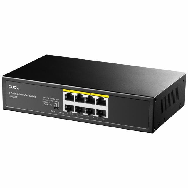 Суич Cudy GS1008PT, 8 портов, 10/100/1000, PoE+ Switch 120W