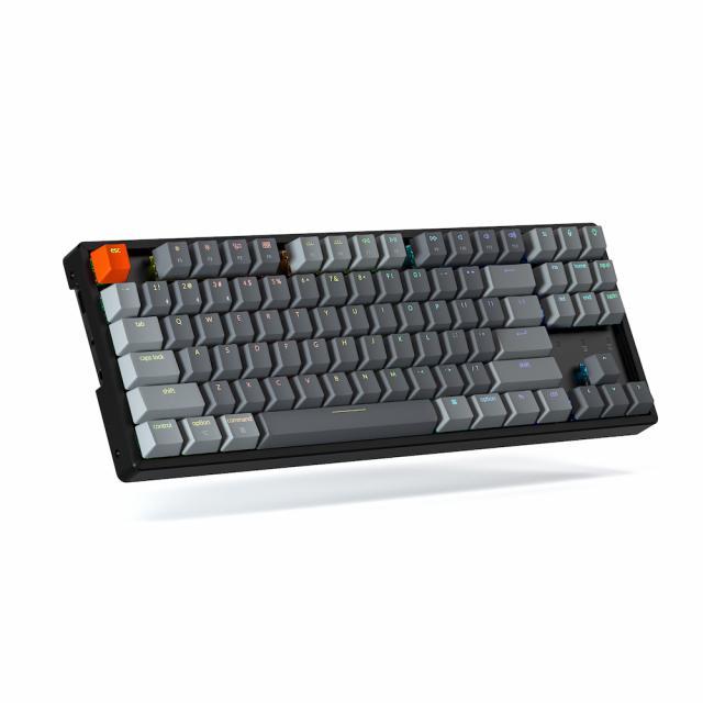 Геймърска Механична клавиатура Keychron K8 Aluminum TKL Gateron Blue Switch RGB LED Gateron Blue Switch ABS