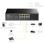 Суич Cudy GS1008PT, 8 портов, 10/100/1000, PoE+ Switch 120W