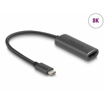 Адаптер DeLock 64229, USB-C - HDMI (DP Alt Mode), 8K, HDR