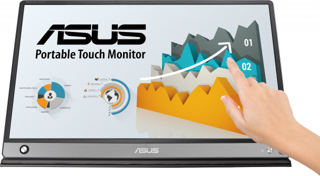 Монитор ASUS ZenScreen Touch MB16AMT, 15.6" FHD (1920x1080) IPS, USB Type-C, Micro HDMI, Battery