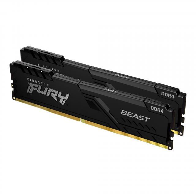 Памет Kingston FURY Beast Black 32GB(2x16GB) DDR4 PC4-28800 3600MHz CL18 KF436C18BBK2/32