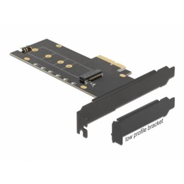 Карта за разширение на слотове Delock, PCI Express x4 към 1 x internal NVMe M.2 Key M, RGB LED, Low Profile