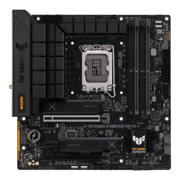 Дънна платка ASUS TUF GAMING B760M-PLUS WIFI D4, LGA 1700 Micro-ATX, 4x DDR4, PCIe 5.0, WiFi 6