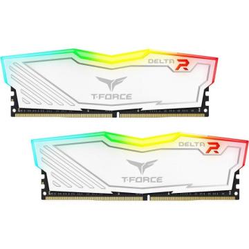 Памет Team Group T-Force Delta RGB White, DDR4, 32GB (2x16GB), 3600MHz, CL18-22-22-42, 1.35V