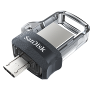 USB памет SanDisk Ultra Dual Drive m3.0, 64GB, OTG, Черен