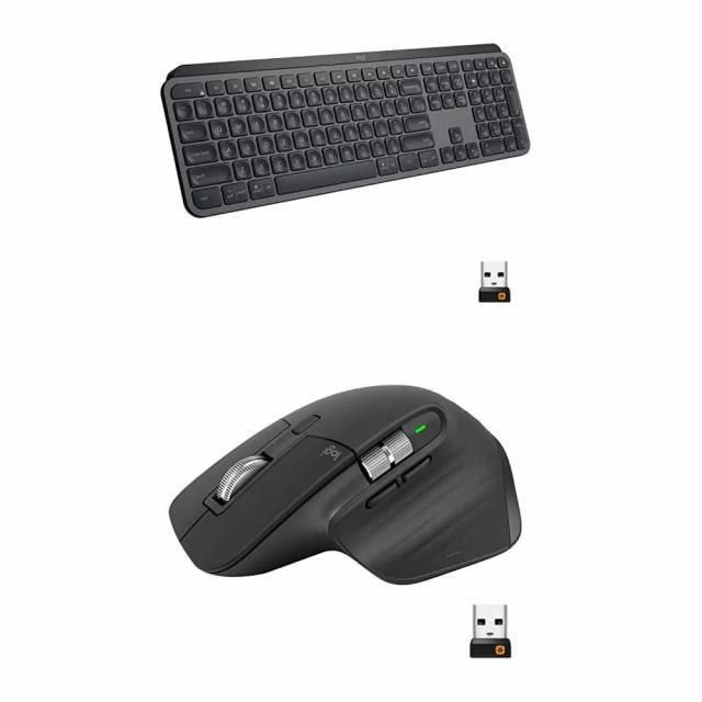 Kомплект клавиатура с мишка Logitech MX Keys S Combo, Подложка за китка, Черен