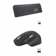 Kомплект клавиатура с мишка Logitech MX Keys S Combo, Подложка за китка, Черен