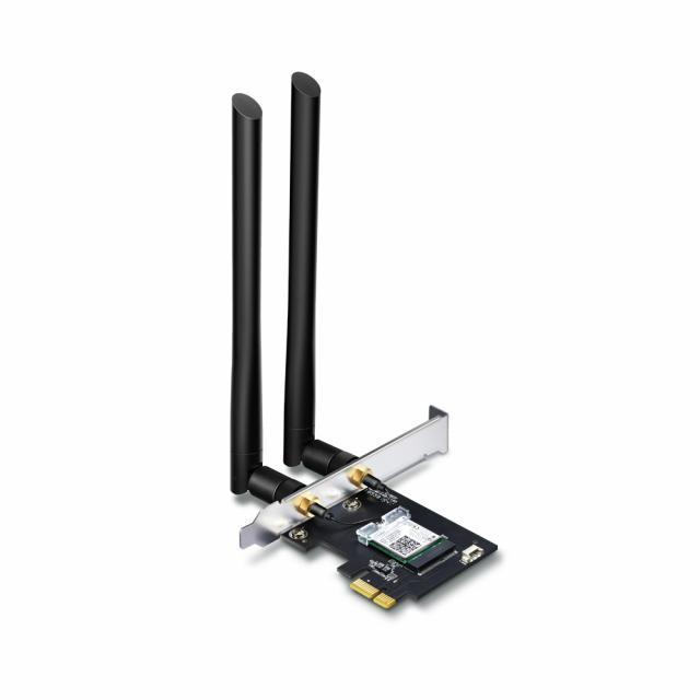 Безжичен адаптер TP-LINK Archer T5E, AC1200 dual band, PCI-EX, Bluetooth 4.2, две външни антени