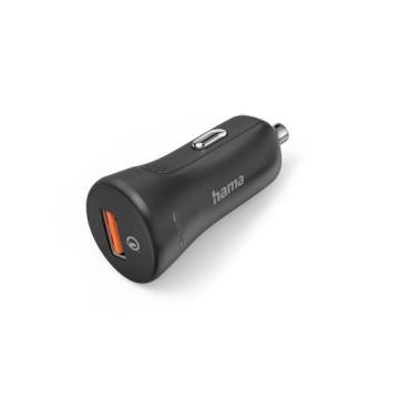 Бързо зарядно за кола Hama "Qualcomm Quick Charge 3.0", USB-A, 19,5 W, черно