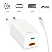 Универсално зарядно за лаптоп Hama USB-C, GaN, Power Del. (PD), 5-20V/65W