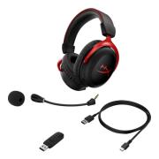 Геймърски слушалки HyperX, Cloud II, Безжични, Микрофон, Черно/Червено