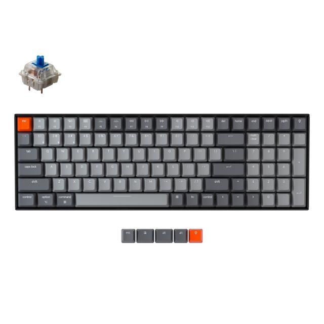 Геймърска Механична клавиатура Keychron K4 Hot-Swappable Full-Size Gateron Blue Switch White LED Gateron Blue Switch ABS