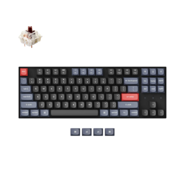 Геймърска механична клавиатура Keychron K8 Pro QMK/VIA TKL Gateron G Pro(Hot Swappable) Brown Switch RGB Backlight Plastic Frame