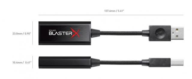 Външна звукова карта Creative Sound BlasterX G1, 7.1 HD, USB, 3.5 mm жак