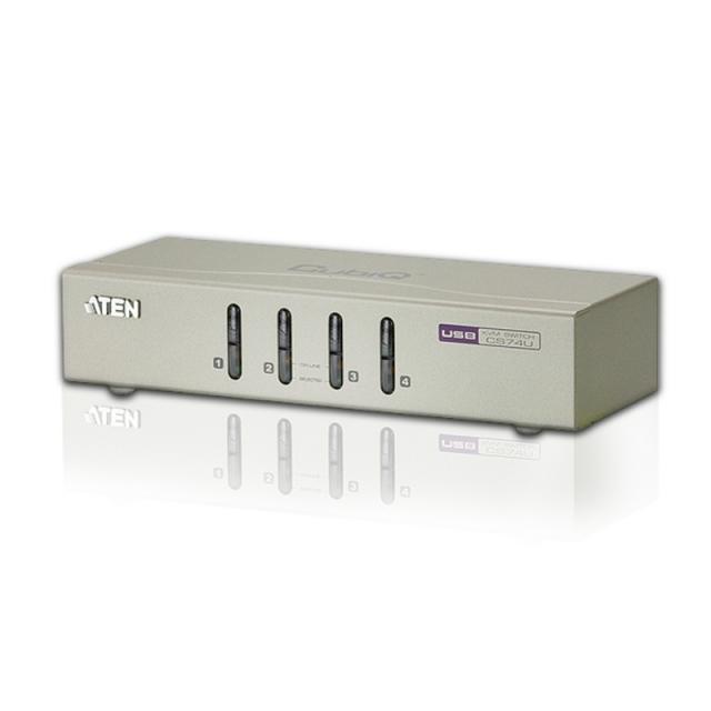 KVMP превключвател, ATEN CS74U, 4-портов, USB, VGA, Audio