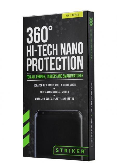 Антибактериален комплект 3 в 1 STRIKER 360º, Hi-Tech Nano Protection за телефони