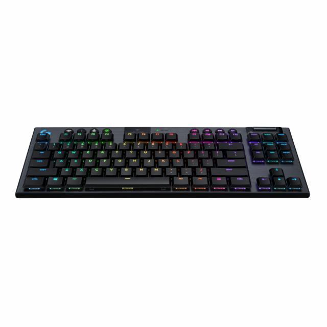 Безжична геймърска механична клавиатура Logitech, G915 TKL Black Lightsync RGB, Tactile суичове