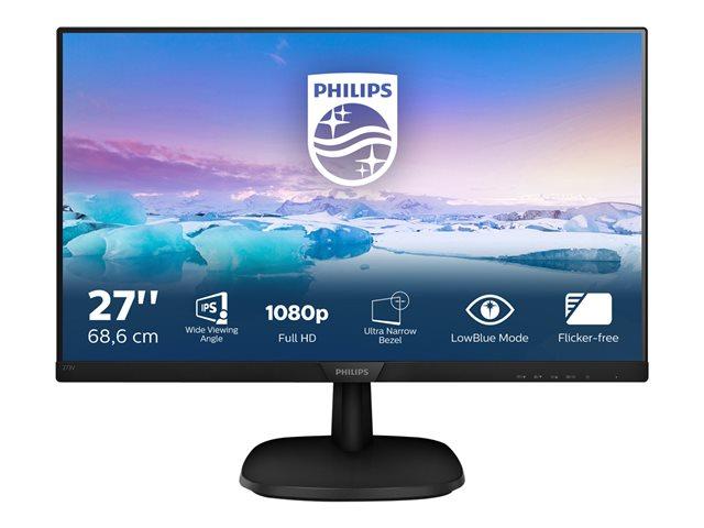 Монитор -Philips 27 LED IPS, Full HD, VGA, DVI, HDMI, Black