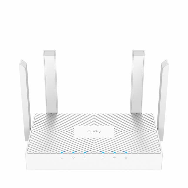 Безжичен рутер CUDY WR1300E, Двубандов AC1200, 300+867 Mbps, 3xGigabit, Бял