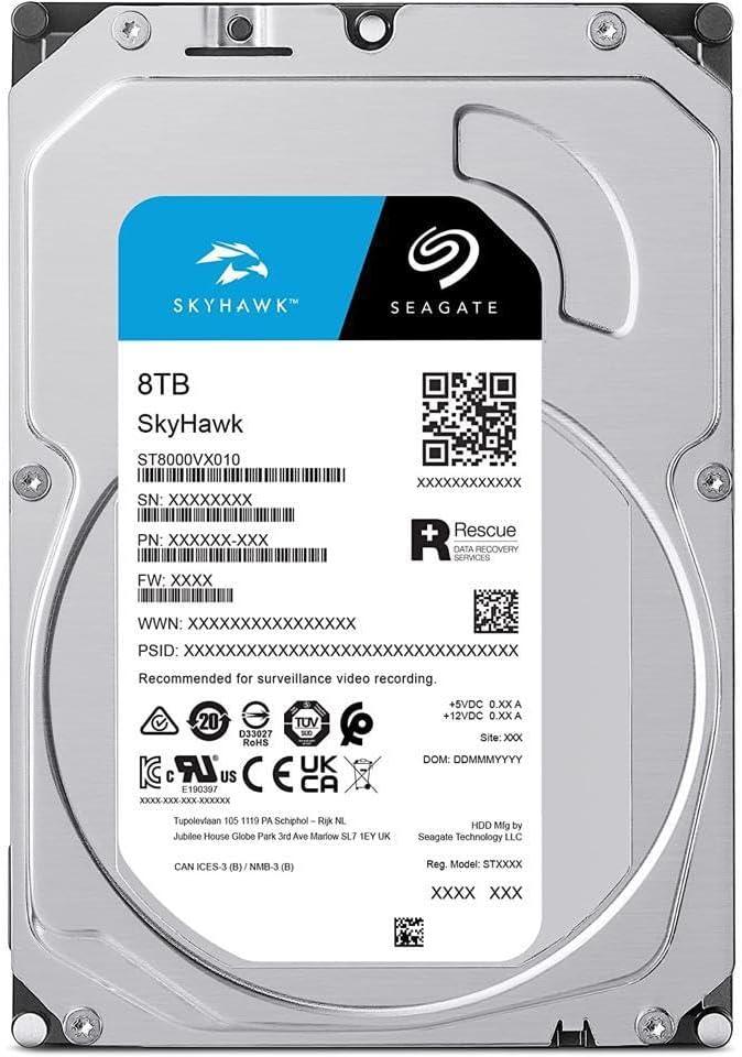 Твърд диск Seagate SkyHawk Surveillance (3.5''/8TB/SATA 6Gb/s/rpm 5400)