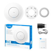 Безжичен Access Point Cudy AP1300, AC1200, 2.4/5 GHz, 300 - 867 Mbps, DC адаптер