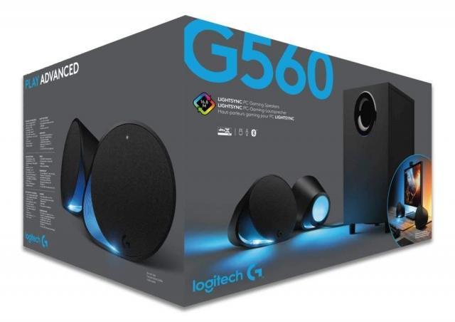 Тонколони Logitech G560 RGB 2.1, 120W, Черен