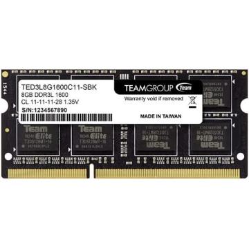 Памет Team Group Elite DDR3L - 8GB, 1600 mhz, CL11-11-11-28 1.35V