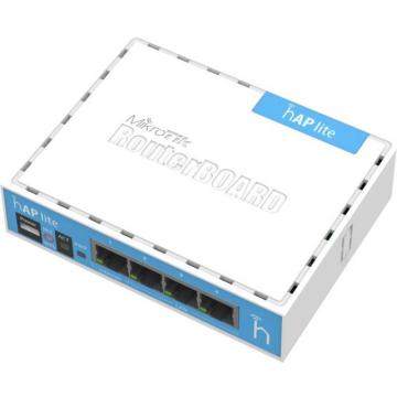 Безжичен Access Point MikroTik hAP lite RB941-2nD, 32MB RAM, 4xLAN, built-in 2.4Ghz 802.11b/g/n, Classic