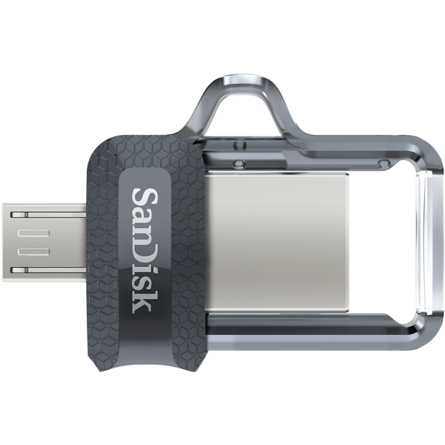 USB памет SanDisk Ultra Dual Drive m3.0, 64GB, OTG, Черен