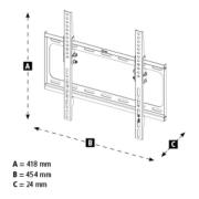 Стойка за TV Hama TILT, 191 см (75"), Черна