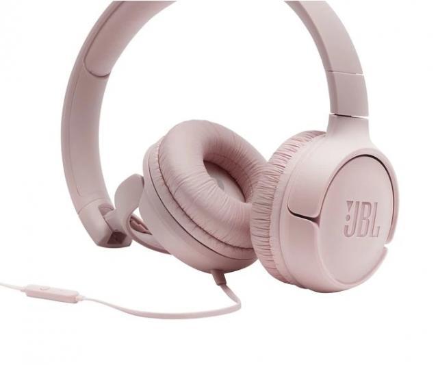 Слушалки on-ear JBL T500, Розов
