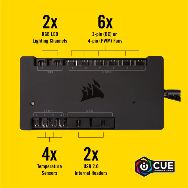 Контролер за вентилатори Corsair iCUE Commander PRO Smart RGB