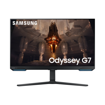 Монитор Samsung Odyssey G7 G70B 32 inch, IPS UHD 3840x2160, 144Hz, 1 ms, HDR 400, G-Sync Compatible, DisplayPort, HDMI, Черен