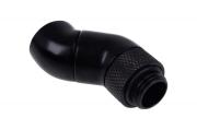 Ъглов адаптер Alphacool Eiszapfen, 2 x 45°, G1/4 външна към G1/4 вътрешна резба, Черен мат