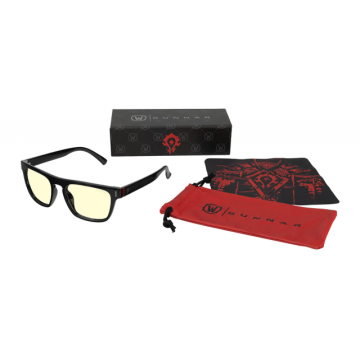 Комплект GUNNAR x World of Warcraft Horde Edition Onyx - Amber - Очила + калъф