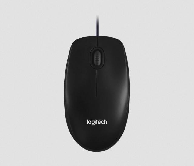 Жична оптична мишка LOGITECH M100, Черен, USB