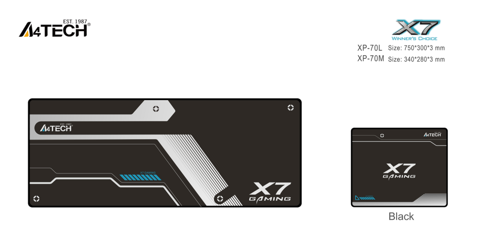 A4Tech X6 Геймърски пад за мишка XP-70L, размер, 750 x 300 x 3mm