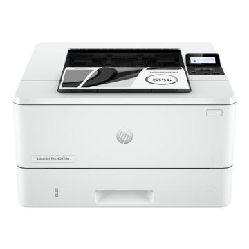 HP LaserJet Pro 4002dn Printer Mono B/W Duplex laser A4 4800x600dpi 40ppm capacity: 350 sheets USB 2.0 Gigabit LAN
