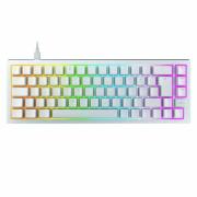 Геймърскa механична клавиатура XTRFY K5 Transperant White, 65% Hotswap RGB UK Layout Kailh Red