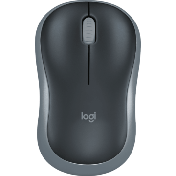 Безжична оптична мишка LOGITECH M185, USB, Сив/Черен