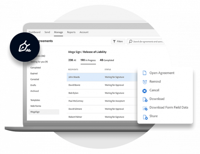 Софтуер Adobe Sign for business, Other, EU English, Subscription New
