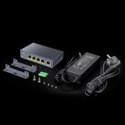 Суич Cudy GS1005P, 5 портов, 10/100/100, PoE+ Switch 60W, Uplink порт