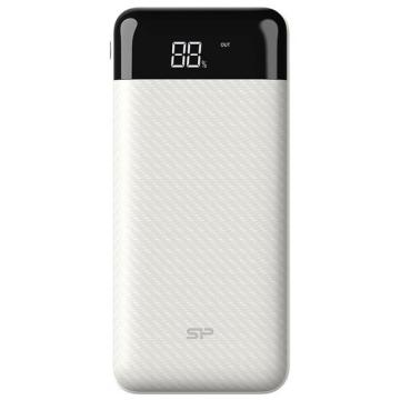 Външна батерия Silicon Power GP28, 10000 mAh, Вграден индикатор, Бяла