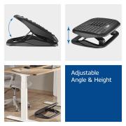 ACT Ергономична регулируема поставка за крака с масажни ролки