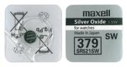 Бутонна батерия сребърна MAXELL SR-521 SW /AG0/379/ 1.55V