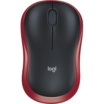 Безжична оптична мишка LOGITECH M185, Червена, USB